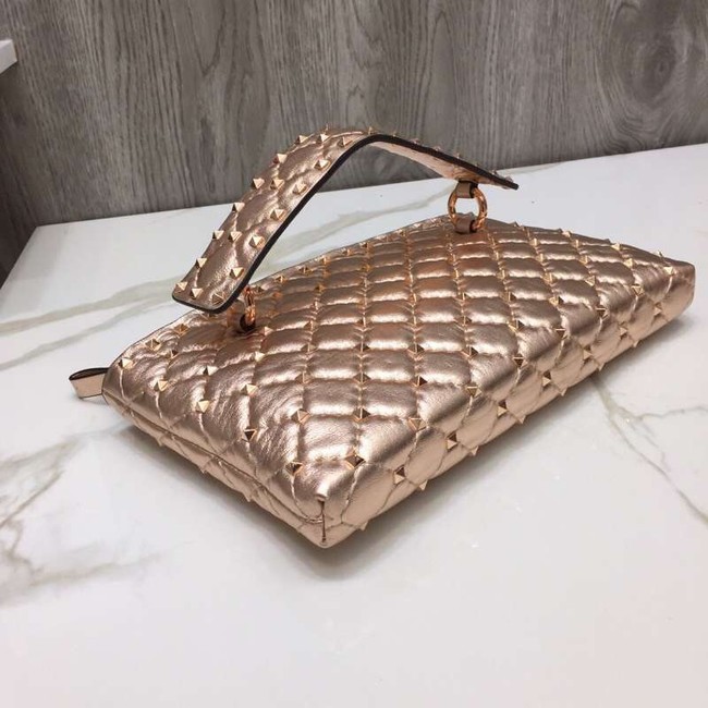 VALENTINO leather clutch 0125 Rose Gold