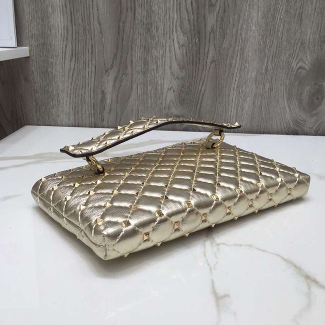 VALENTINO leather clutch 0125 gold