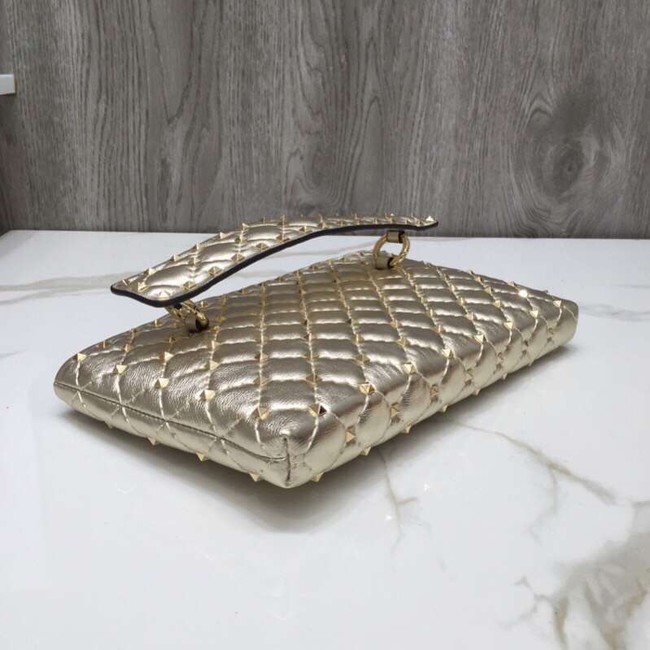 VALENTINO leather clutch 0125 gold