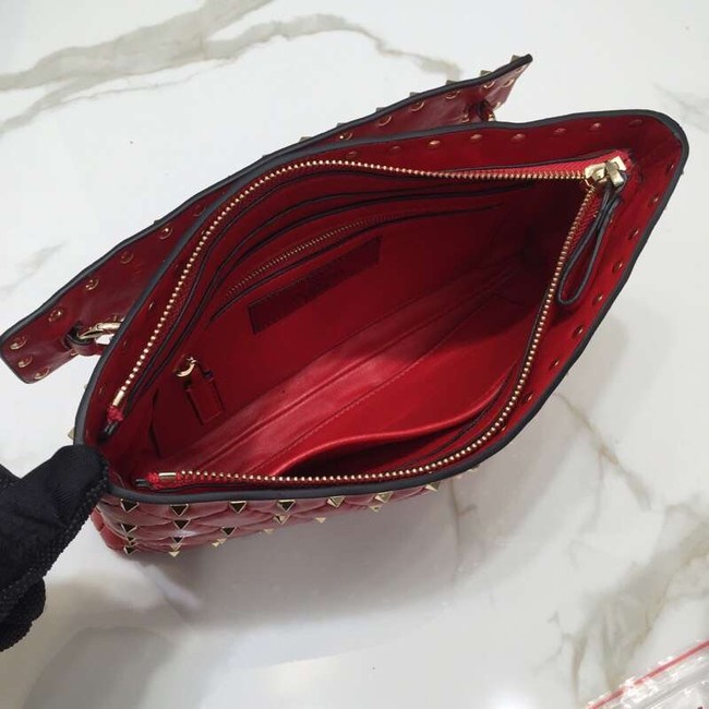 VALENTINO leather clutch 0125 red