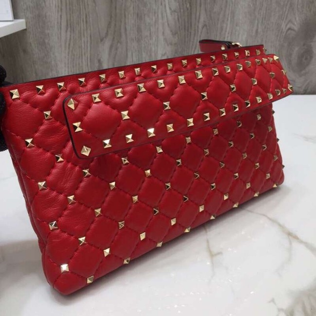 VALENTINO leather clutch 0125 red