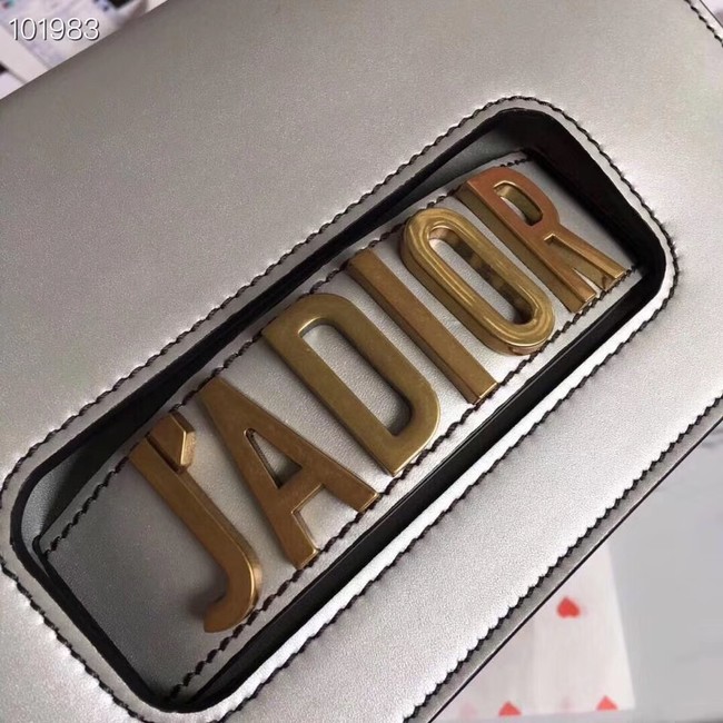 Dior Jadior Flap Bag with Chain Calfskin M9000C silver