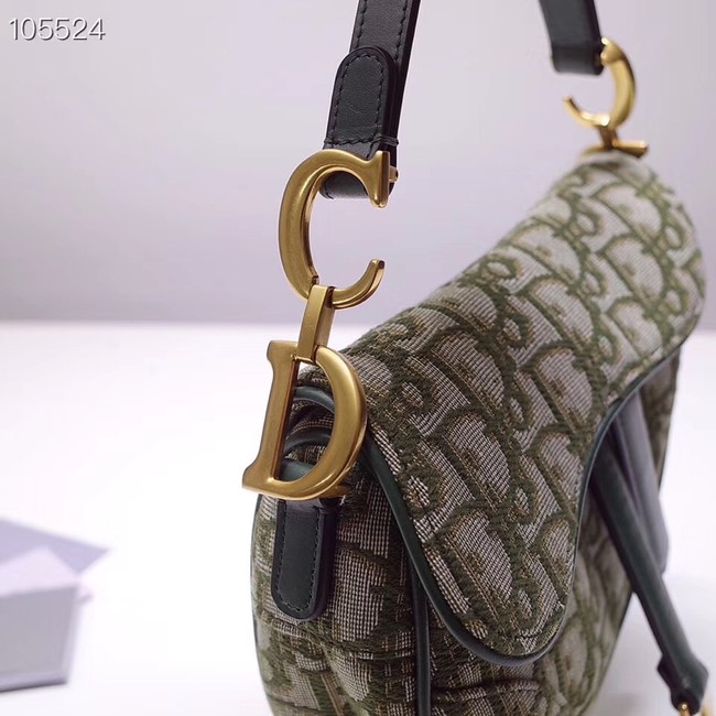 Dior SADDLE BAG CANVAS M0446 green