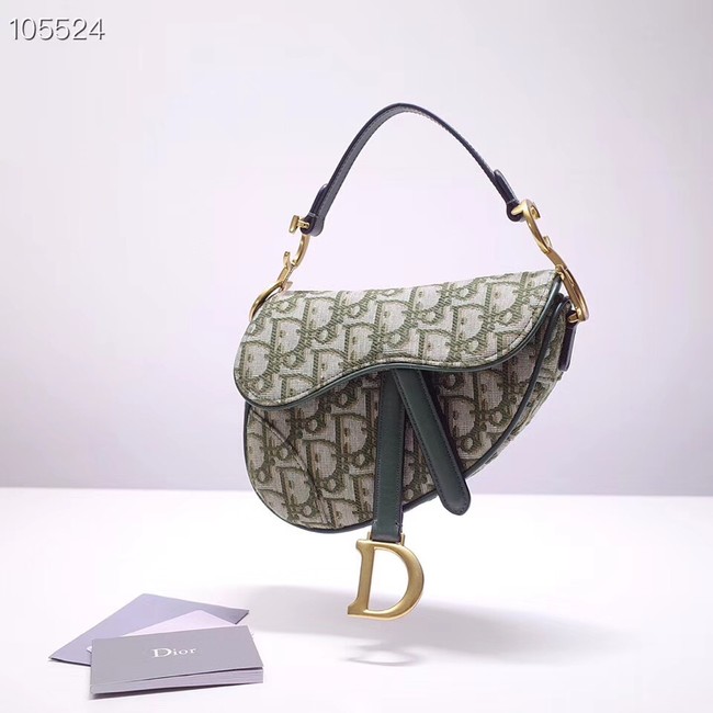 Dior SADDLE BAG CANVAS M0446 green