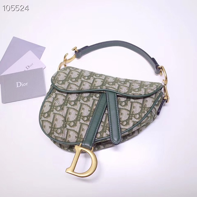 Dior SADDLE BAG CANVAS M0446 green