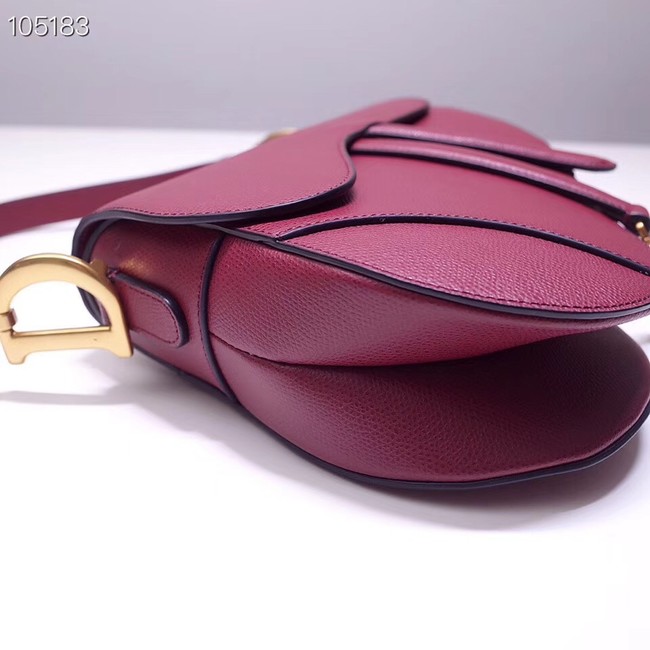 Dior SADDLE-TAS VAN KALFSLEER M0446CW Wine