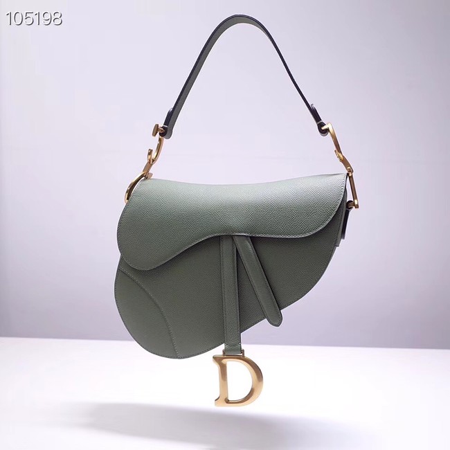 Dior SADDLE-TAS VAN KALFSLEER M0446CW green