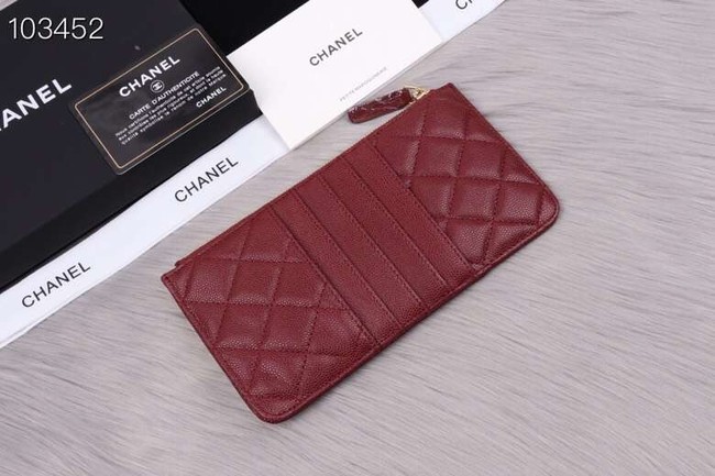 Chanel classic pouch Grained Calfskin& Gold-Tone Metal A84402 Burgundy