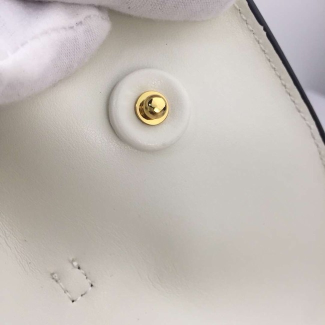 Prada Calfskin Leather Shoulder Bag 1BA155-1 cream
