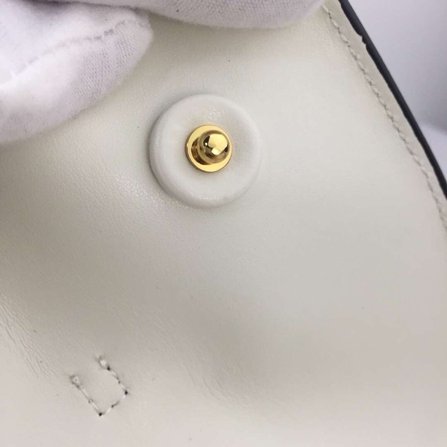 Prada Calfskin Leather Shoulder Bag 1BA155-1 cream