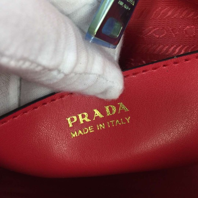 Prada Calfskin Leather Shoulder Bag 1BA155-1 red