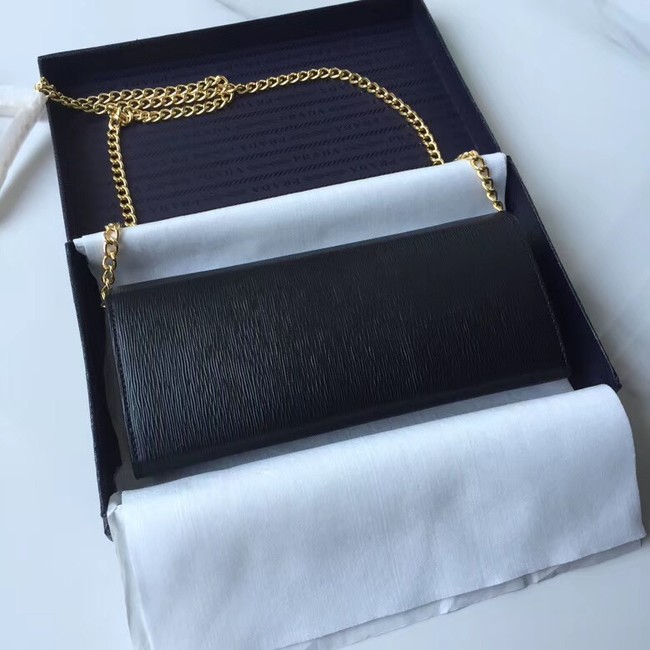 Prada Calfskin Leather Shoulder Bag 1BP290 black