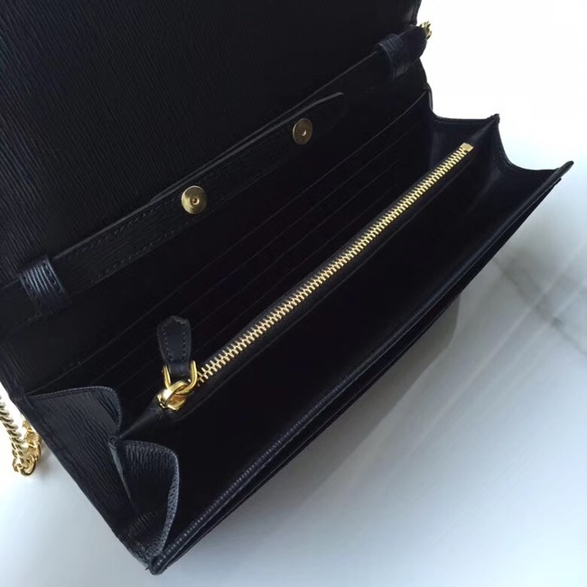 Prada Calfskin Leather Shoulder Bag 1BP290 black