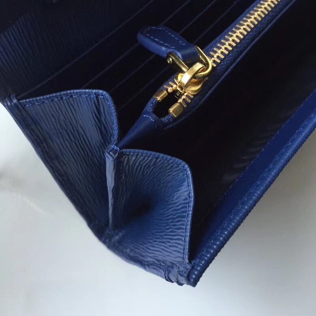 Prada Calfskin Leather Shoulder Bag 1BP290 dark blue
