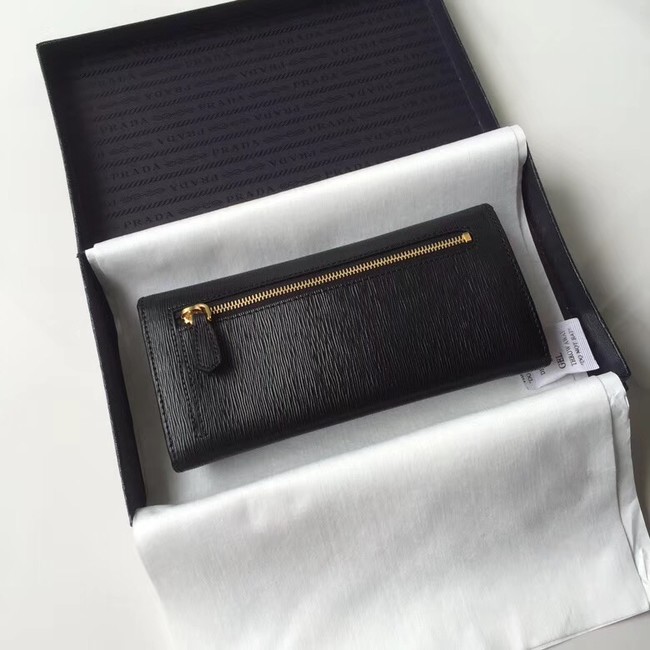 Prada Leather Wallet 1MH132 black