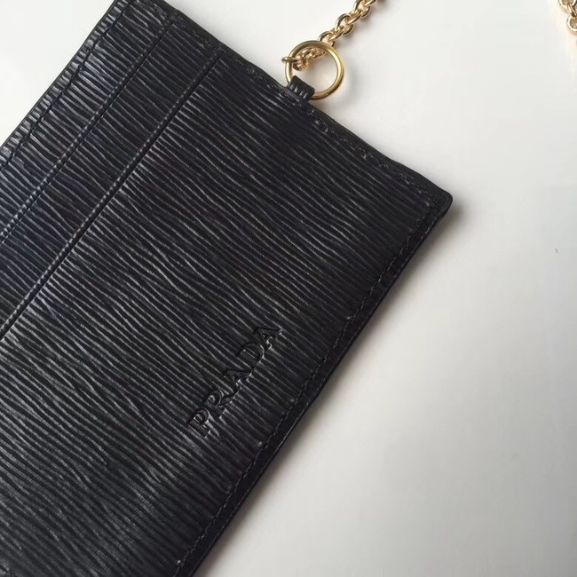 Prada Leather Wallet 1MH132 black