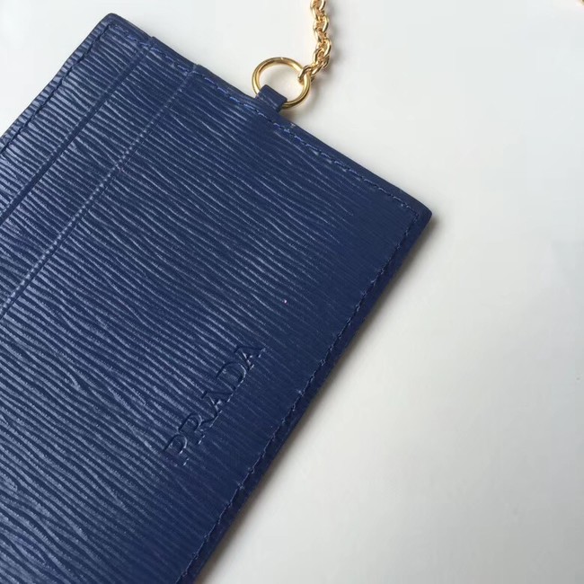 Prada Leather Wallet 1MH132 blue