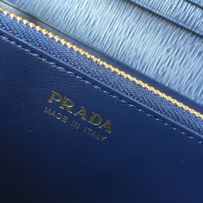 Prada Leather Wallet 1MH132 blue