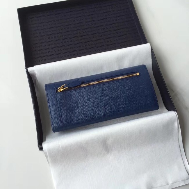 Prada Leather Wallet 1MH132 blue