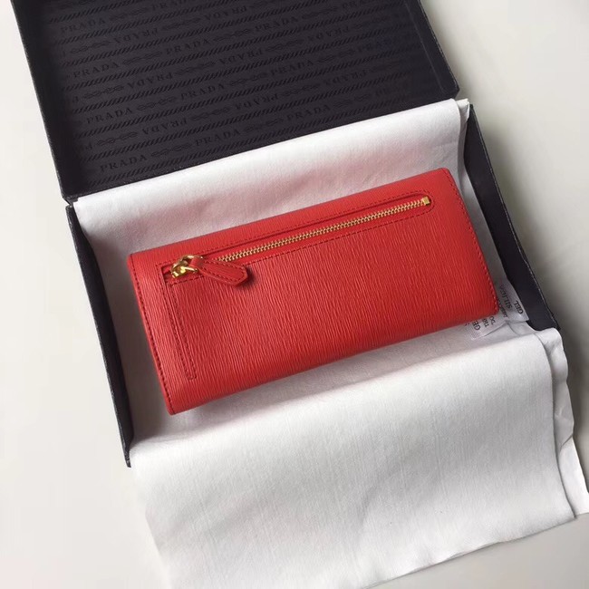 Prada Leather Wallet 1MH132 red