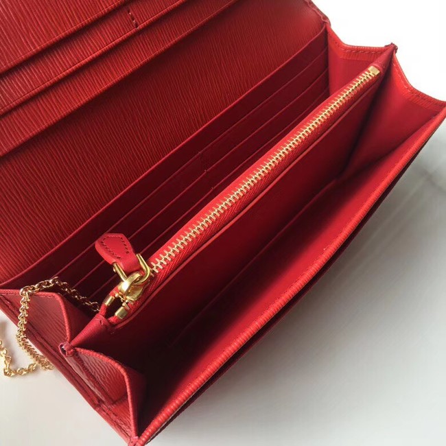 Prada Leather Wallet 1MH132 red