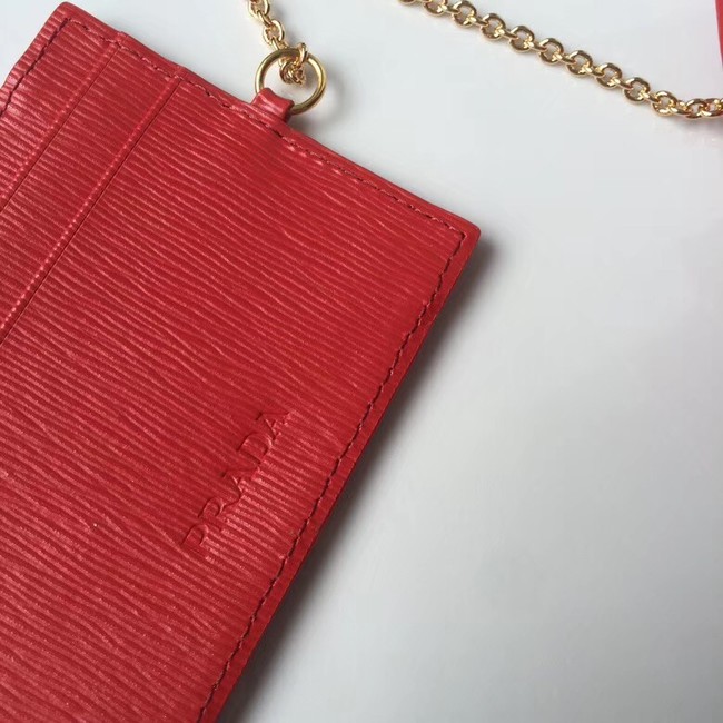 Prada Leather Wallet 1MH132 red
