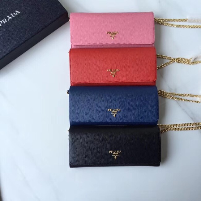 Prada Leather Wallet 1MH132 red