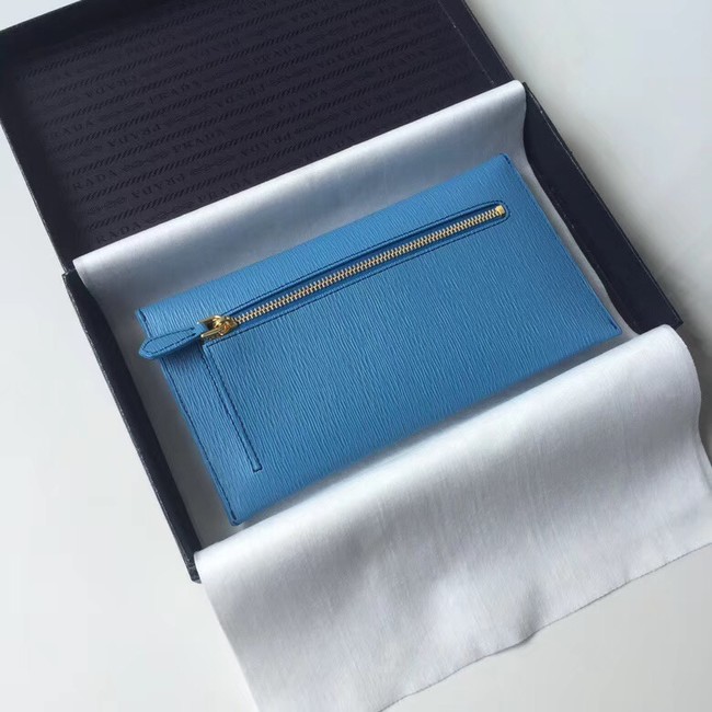 Prada Saffiano leather document holder 1MF175 blue