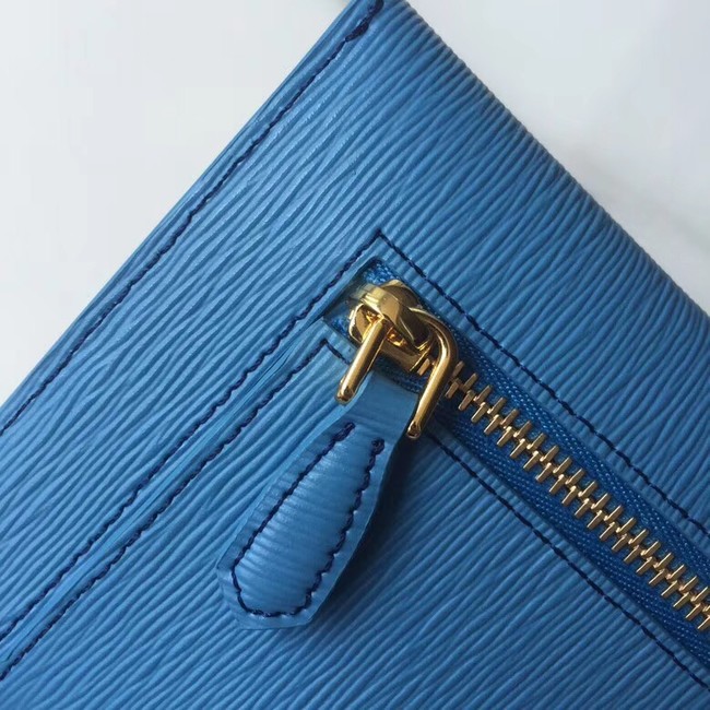 Prada Saffiano leather document holder 1MF175 blue