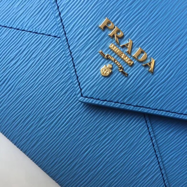 Prada Saffiano leather document holder 1MF175 blue