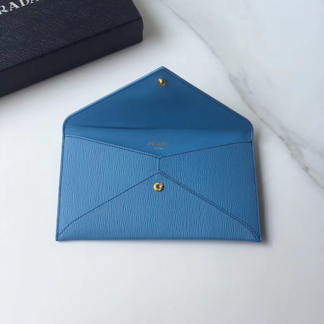 Prada Saffiano leather document holder 1MF175 blue