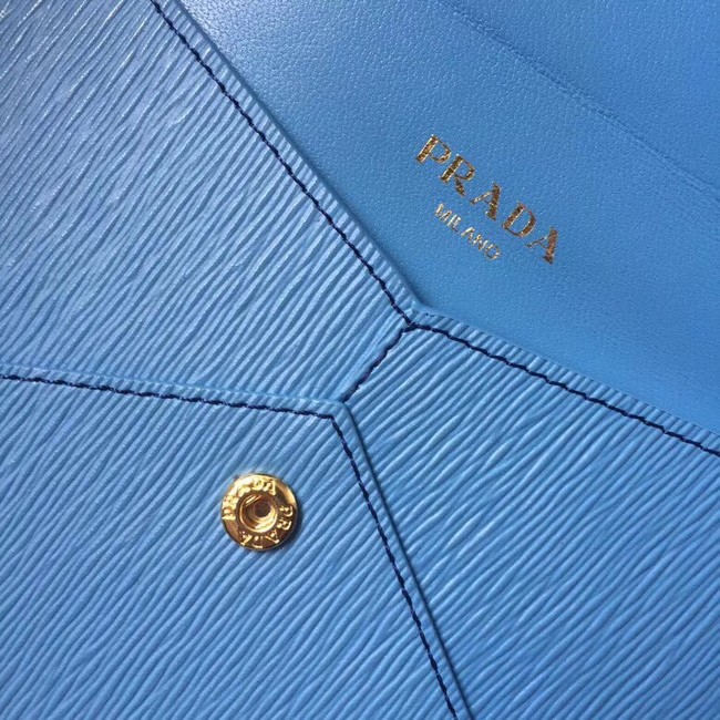 Prada Saffiano leather document holder 1MF175 blue