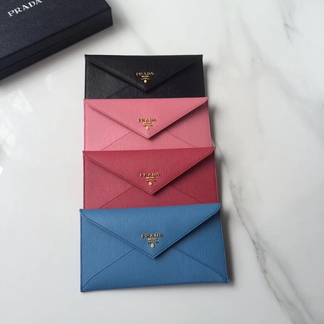 Prada Saffiano leather document holder 1MF175 blue