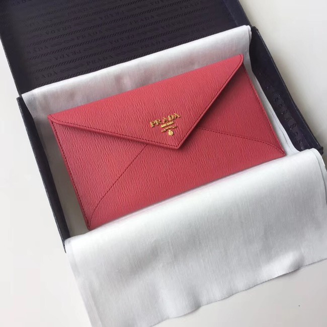 Prada Saffiano leather document holder 1MF175 red