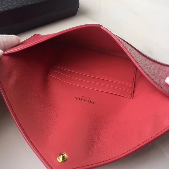 Prada Saffiano leather document holder 1MF175 red