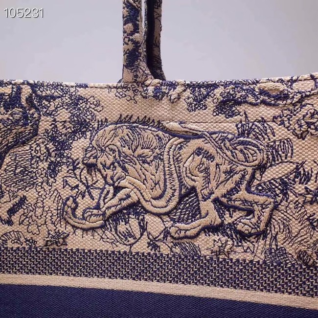 DIOR BOOK TOTE BAG TOILE DE JOUY M1286ZT blue