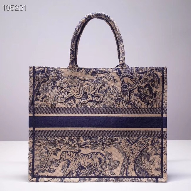 DIOR BOOK TOTE BAG TOILE DE JOUY M1286ZT blue