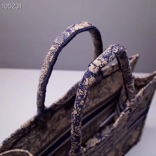 DIOR BOOK TOTE BAG TOILE DE JOUY M1286ZT blue