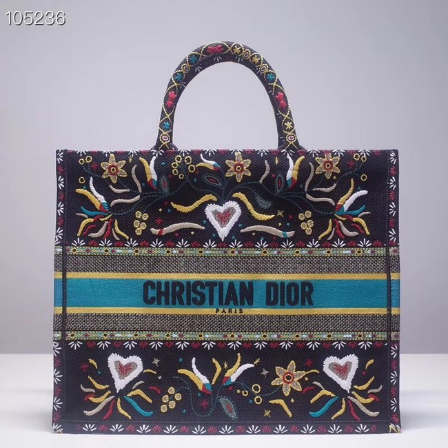 DIOR BOOK TOTE BAG VAN GEBORDUURD CANVAS M1286ZBT