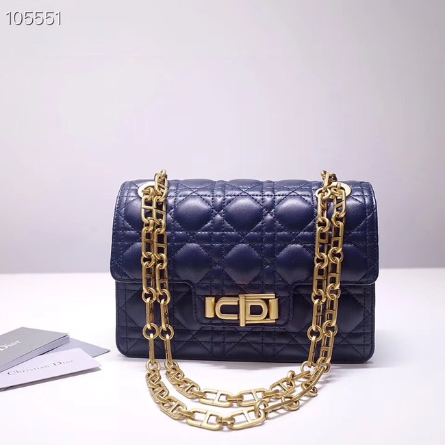 Dior MISS DIOR BAG IN BLUE LAMBSKIN M0250C
