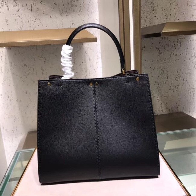 Fendi PEEKABOO REGULAR Handbag in black Roman leather 8BN304A
