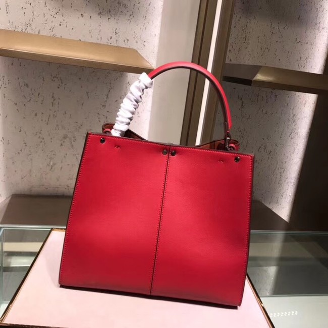 Fendi PEEKABOO REGULAR Handbag in red Roman leather 8BN304A