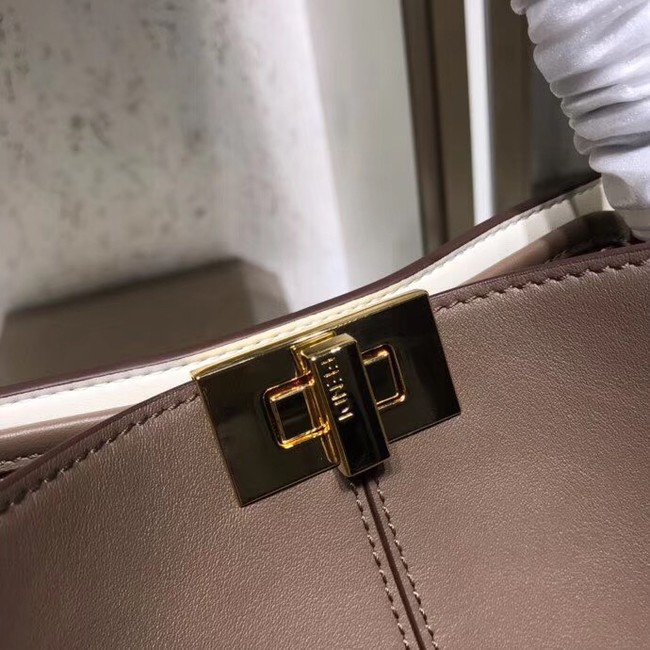 Fendi PEEKABOO X-LITE Brown leather bag 8BN304A