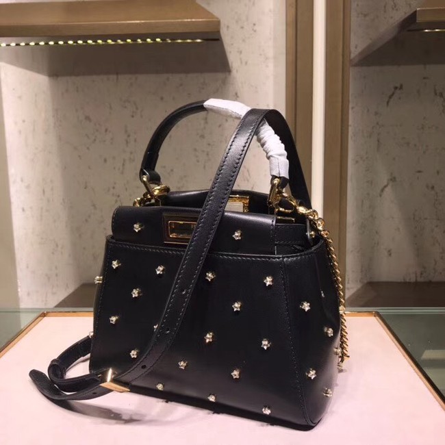 Fendi PEEKABOO XS black leather mini-bag 8BN309A