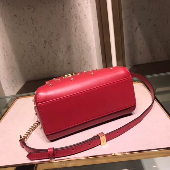 Fendi PEEKABOO XS red leather mini-bag 8BN309A