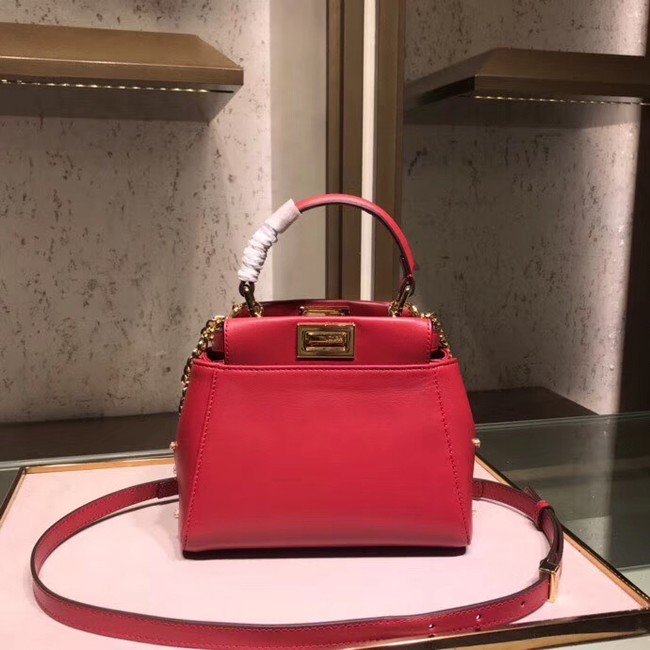 Fendi PEEKABOO XS red leather mini-bag 8BN309A