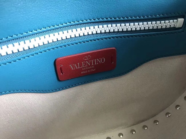 VALENTINO leather shoulder bag 0781 blue&white