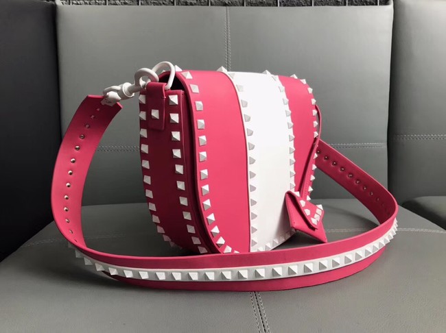 VALENTINO leather shoulder bag 0781 rose&white