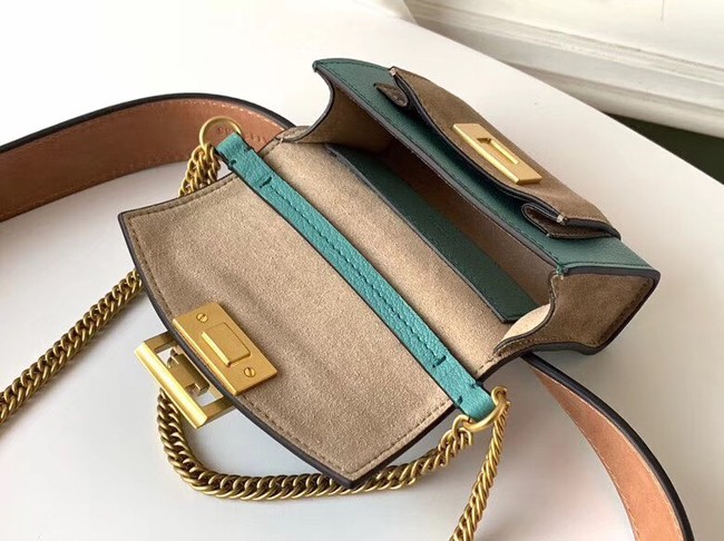 GIVENCHY GV3 leather and suede mini bumbag 1127 blue