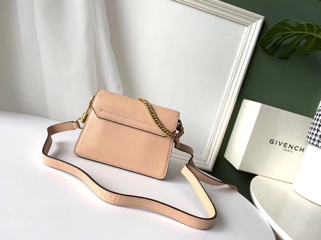 GIVENCHY GV3 leather and suede mini shoulder bag 1116 apricot